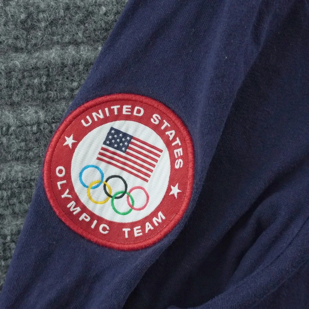 Polo Ralph Lauren USA Olympic Team 2016 Quarter Zip Pullover Mens XL Navy Blue